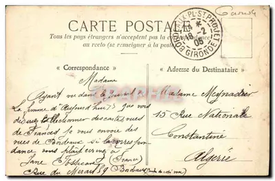 Bordeaux — Most Kamienny. Widok ogólny — wydawca nie widoczny, nr 77 — Rewers