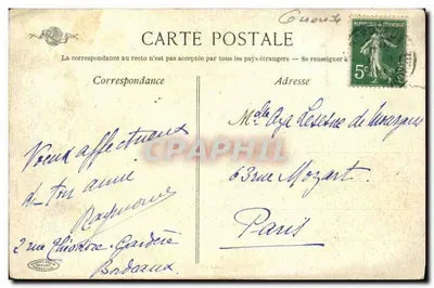 Bordeaux — Esplanade des Quinconces y Monument des Girondins — Tarjeta Heim Marseille — Reverso