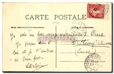 Jezioro Leman — Wyspa Chartran i Ząb Południowy — Lasseris J. & Cie, nr 333 — Rewers