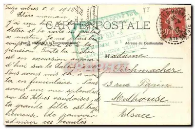 Visão geral do Mont-Blanc tirada do Salève — Hotel dos Treze Árvores, A. Hercourt — Verso