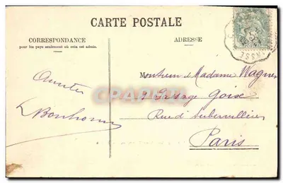 Mont-Blanc widziany z Ogródka — J.J. 554 — Bracia Julien, Wydawcy, Genewa — Rewers