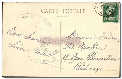 Chamonix — Glacier des Bossons i Aiguille du Midi — A. Hallet — Arme — Rewers