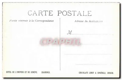 Most Saint-Martin - Mont Blanc — widok mostu i zasnieżonego szczytu — wydawca SADAO, seria 2 — Rewers