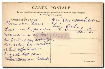 Savoie — Annecy — vista do canal com barco a vela — Agenda P.L.M. 1927 — Verso