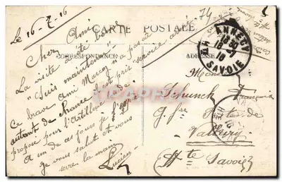 Jezioro Annecy — Zamek Héré i Duingt — A. Gardet — Annecy — Rewers