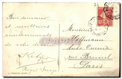 Evian-les-Bains - Splendide-Hôtel, Park i Kawiarnia Cachat — Phototypia Co., Neuchâtel, nr 4267 — Rewers