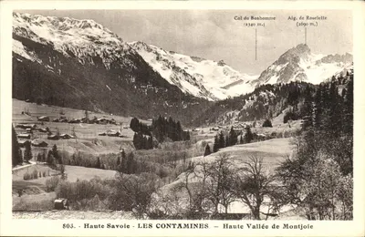 Les Contamines — Wysoka dolina Montjoie — Haute-Savoie — Col du Bonhomme (2340 m.) i Aig. de Roselette (2690 m.)