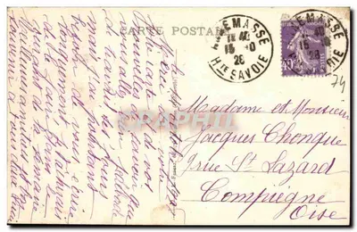 Salève (Wysokie Sałwety) — Piton (1587 m.) i Czarownica — G.R. - 193. — Rewers