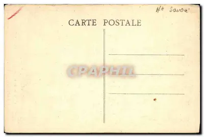 Bilhete postal antigo Interior da Igreja de Abondance — Verso