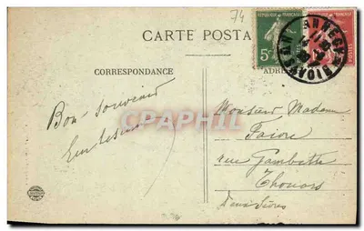 Parmean (1855 m.) — Wielki Montoir — AD. F. GOUTAMOY, ANGOULEME — Rewers