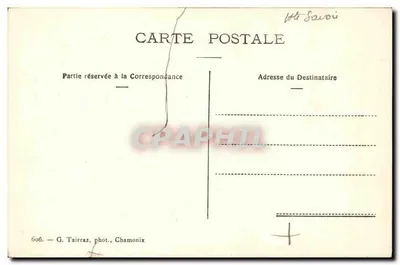 Les Pratz — Aiguilles Verte i Dru — G. Tairraz, fot., Chamonix, n° 606 — Rewers