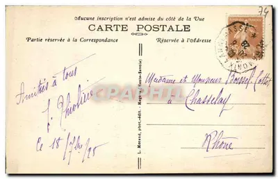 Trasa Sallanches-Megève, blisko Combloux — Mont-Blanc — L. Morand, fot.-wyd. (Haute-Savoie) nr 582 — Rewers