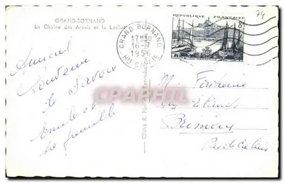 Grand-Bornand — La Catena degli Aravis e il Lachat — Cliché R. Pérille — Verso