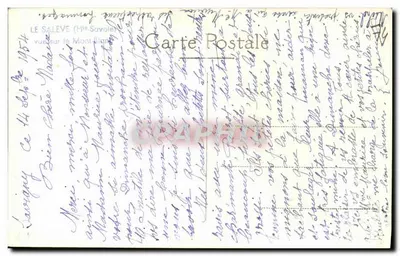 Le Salève (Alta Saboia) — vista do Mont Blanc — Carta Postal — Verso