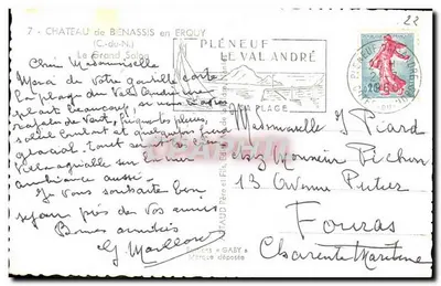 Castelo de Bienassis em Erquy — O Grande Salão — Edições Gaby — Verso