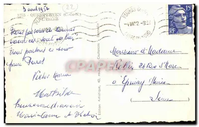 Kościół w Quaërerven — widok z cmentarzem — Lucien, wydawca — Rewers