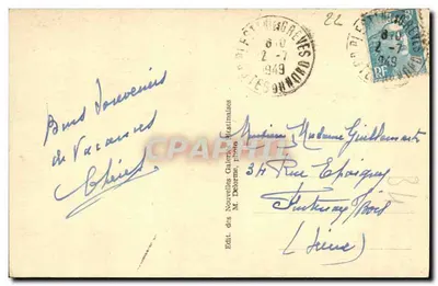 Plestin-les-Grèves (Côtes-du-Nord) — A Ponta da Armorique em tempo ruim — Editor M. Delorme, n°40 — Verso