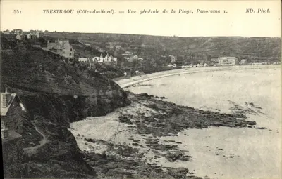 TRESTRAOU (Côtes-du-Nord) — Vista geral da Praia, Panorama 1. ND. Fot.
