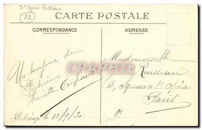 La Grève St-Marc i skała La Luèse — Bretagne — Zarejestrowana marka B.K. — n°118 — Rewers