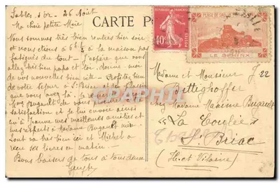 Sables d'Or les Pins — La Vallée de Diane — Foto R. BINET, Saint-Jacques — Verso