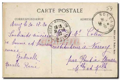 Arroy (Lorraine) — Zamek — Wydane przez J. Mobré, Mez — Rewers