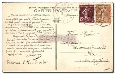 Baccarat — O Grande Ponte. A Prefeitura e a Igreja. D.D. — Editor D. D. — Verso