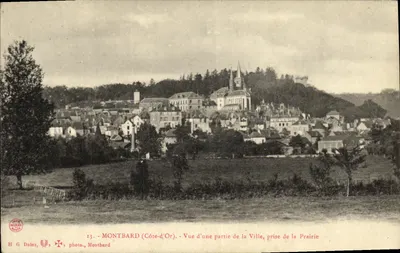 Montbard (Côte-d'Or) — Vista de uma parte da Cidade, tirada da Prairie — H G Daloz, foto, Montbard