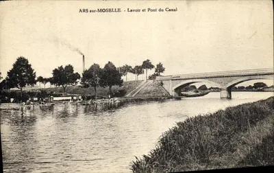 ARS sur-MOSELLE — Lavoir e Pont do Canal — Editora: Carte Postale