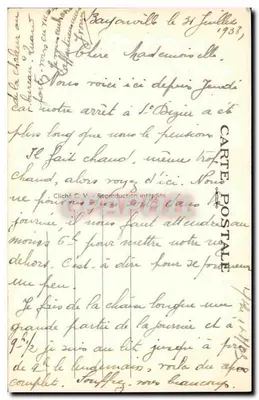 Onville (Meurthe-et-Moselle) — vista de um edifício com jardim e vitrine — Carta postal — Verso