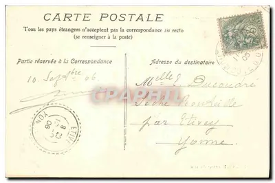 Moutiers-Saint-Jean — De oude abdij — Edit. Ch. Monneret, Aussette — Achterkant