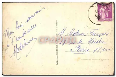 Angoulême e seus arredores — Castelo de La Roche Foucauld — Edição A. O.A. Gilbekt — Verso