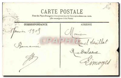 Angoulême — Em direção ao Monumento Carnot — Edição das Novas Galerias — Verso