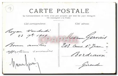 Royan — Les Pierrières, la Brèche périllense — Wydawca nieznany — Rewers