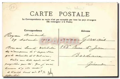 Royan - Boulevard Saint-Georges — éditeur C. P. A. Royan, n° 7-33 — Verso