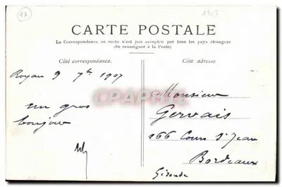 Royan — Boulevard St-Georges vers Iloyan — éditeur non identifié — Verso