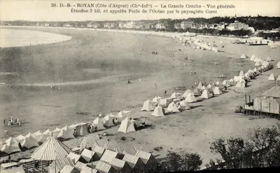 Royan (Côte d'Argent) — La Grande Conche — Vue générale — appelée Perle de l'Océan par le paysagiste Corot