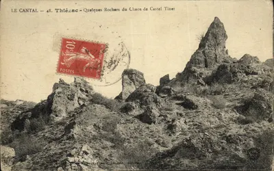 Le Cantal - 48. Thiézac - Alguns Rochos do Caos de Castel Tinet — Editor: Roux de Mignoult, Puy-en-Velay