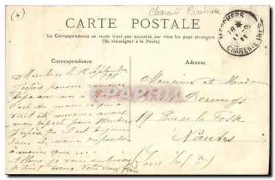 Charente-Inférieure — okolice MESCHERS-les-BAINS — widok na plaże Nonnes i Vergnes oraz na skałę Couronne — Rewers