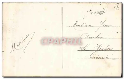 Brig-goelette uciekająca przed czasem — ilustracja morska — wydawca LL, nr 9 — Rewers