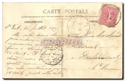 Stara pocztówka Saint Fort sur Gironde L eglise — Rewers
