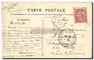 Naufrażowanie czteromastu Gers — Ratunek przez parowóz Georgelle — ARS (Wyspa Ré), 16-17 stycznia 1905 — Wydawca Crighs E. H. — Rewers