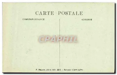 La Grande-Côte — Effet de Vagues — F. Braun, phot.éd., Royan (Charente-Inférieure) — Verso