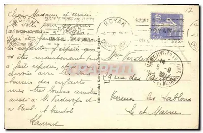 Le Lido - Côte promenade — Royan — Édition L. Delleve, n°291 — Verso