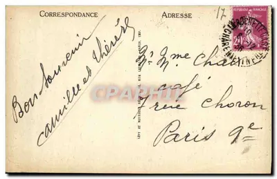 La Rochelle — Uitzicht in tegenlicht op het Mail — LL. — n° 338 — Achterkant