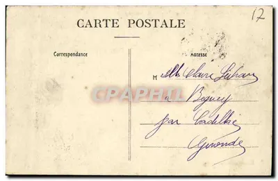 Stara pocztówka La Rochelle Wyjazd z Portu Statek rybacki — Rewers