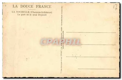 La Rochelle (Charente-Inférieure) — El puerto y el muelle Duperré — Le Éditions d'Art Yvon, París — Reverso