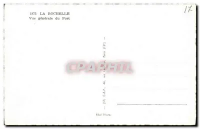 La Rochelle — Vista general del Puerto — C.A.P., París — Reverso