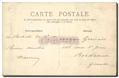 La Rochelle - Park Charruyer - La Rivière — L. C. n° 522 — Rewers