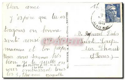Le Port de l'Île de Ré — Hôtel-Restaurant Café François — Éd. Nozaïs, n°558 — Rewers
