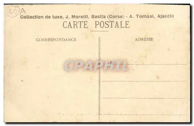 Ajaccio (Córsega) — Estátua de Napoleão I — J. Moretti, n° 171 — Verso